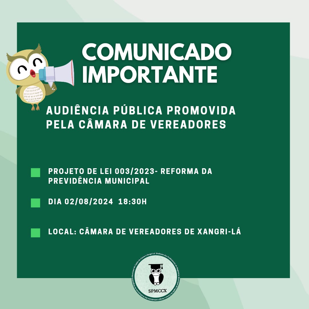 Comunicado Importante!​